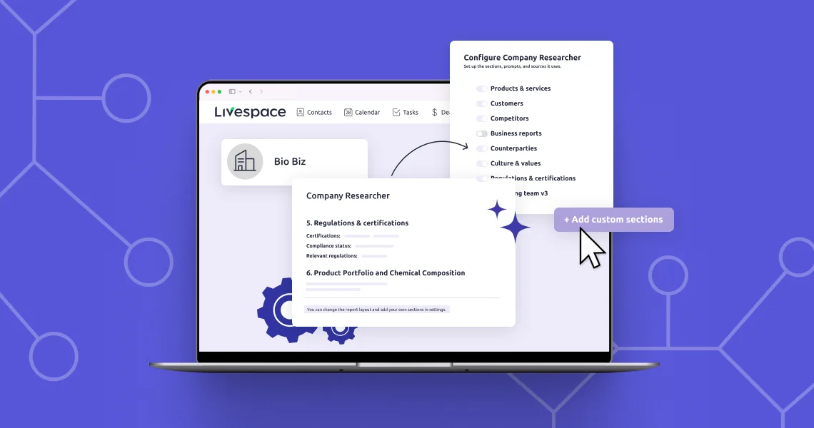 Custom sections in the Company Researcher: how to tailor research to your industry