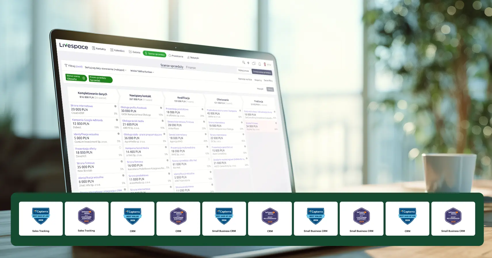 Najlepszy system CRM dla małej i średniej firmy – Livespace z rekordową liczbą wyróżnień w 2026 r.