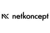 Logotyp klienta Netkoncept (referencja / marka korzystająca z Livespace).