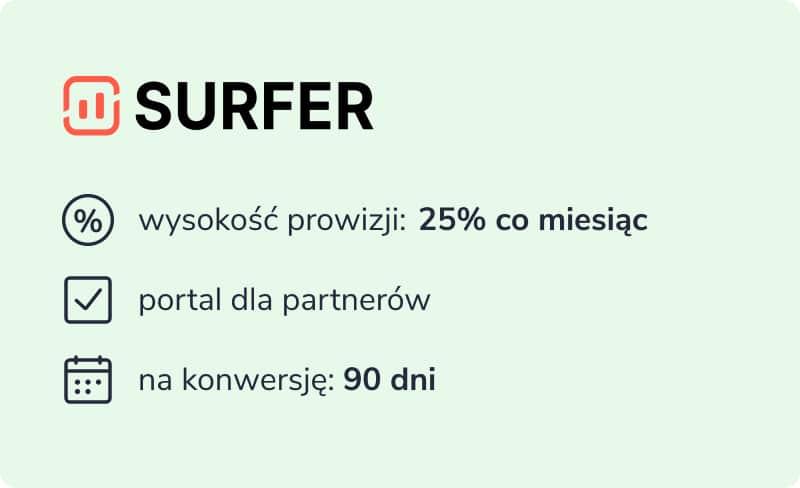 Surfer: warunki programu partnerskiego